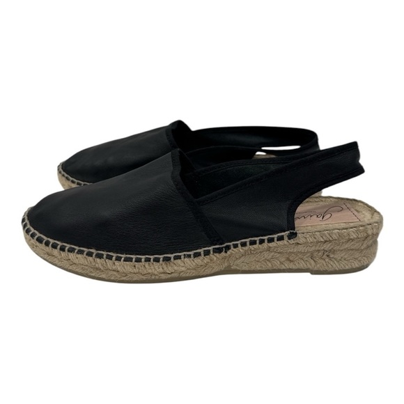 Gaimo Espadrille Black Sling Back Leather size 36 US 6 - Picture 8 of 10